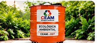 EcoBox CEAM laranja com rodinhas